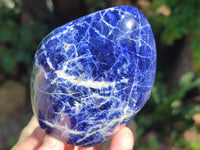 Polished Sodalite Standing Free Forms x 3 From Kunene River, Namibia