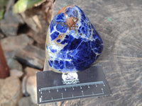 Polished Sodalite Standing Free Forms x 3 From Kunene River, Namibia