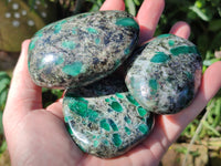 Polished Emerald Mica In Matrix Free Forms x 6 From Mutoko, Zimbabwe