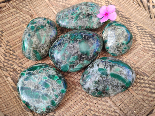 Polished Emerald Mica In Matrix Free Forms x 6 From Mutoko, Zimbabwe