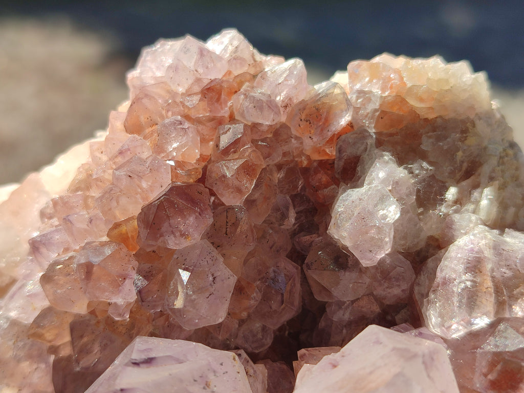 Natural Cactus Flower Sunburst Spirit Amethyst Clusters x 2 From South Africa - Toprock Gemstones and Minerals 