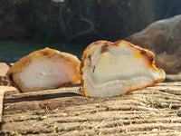 Polished Banded Agate Slices x 24 From Madagascar
