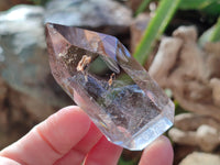 Polished Mixed Amethyst and Smokey Quartz Points x 6 from Madagascar