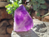 Polished Mixed Amethyst and Smokey Quartz Points x 6 from Madagascar