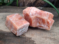 Natural Sunset Orange Rhombohedron Calcite Specimens x 12 From Spitzkop, Namibia