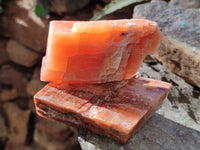 Natural Sunset Orange Rhombohedron Calcite Specimens x 12 From Spitzkop, Namibia
