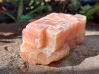 Natural Sunset Orange Rhombohedron Calcite Specimens x 12 From Spitzkop, Namibia