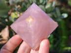 Polished Rose Quartz Pyramids x 6 From Ambatondrazaka, Madagascar - Toprock Gemstones and Minerals 