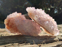Natural Cactus Flower Sunburst Spirit Amethyst Clusters x 3 From South Africa