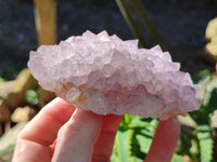 Natural Cactus Flower Sunburst Spirit Amethyst Clusters x 3 From South Africa