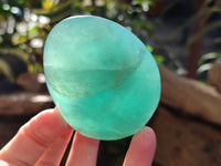 Polished Green Fluorite Standing Free Forms x 6 From Madagascar