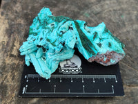 Natural Drusy Coated Stalagmite Chrysocolla with Malachite on Dolomite Matrix x 6 From Lupoto Mine, Congo