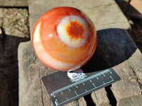 Polished Carnelian Agate Spheres x 2 From Madagascar
