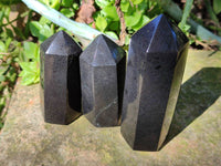 Polished Black Basalt Points x 12 From Antsirabe, Madagascar