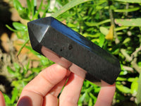 Polished Black Basalt Points x 12 From Antsirabe, Madagascar
