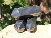 Polished Black Basalt Points x 12 From Antsirabe, Madagascar
