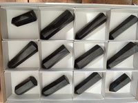 Polished Black Basalt Points x 12 From Antsirabe, Madagascar
