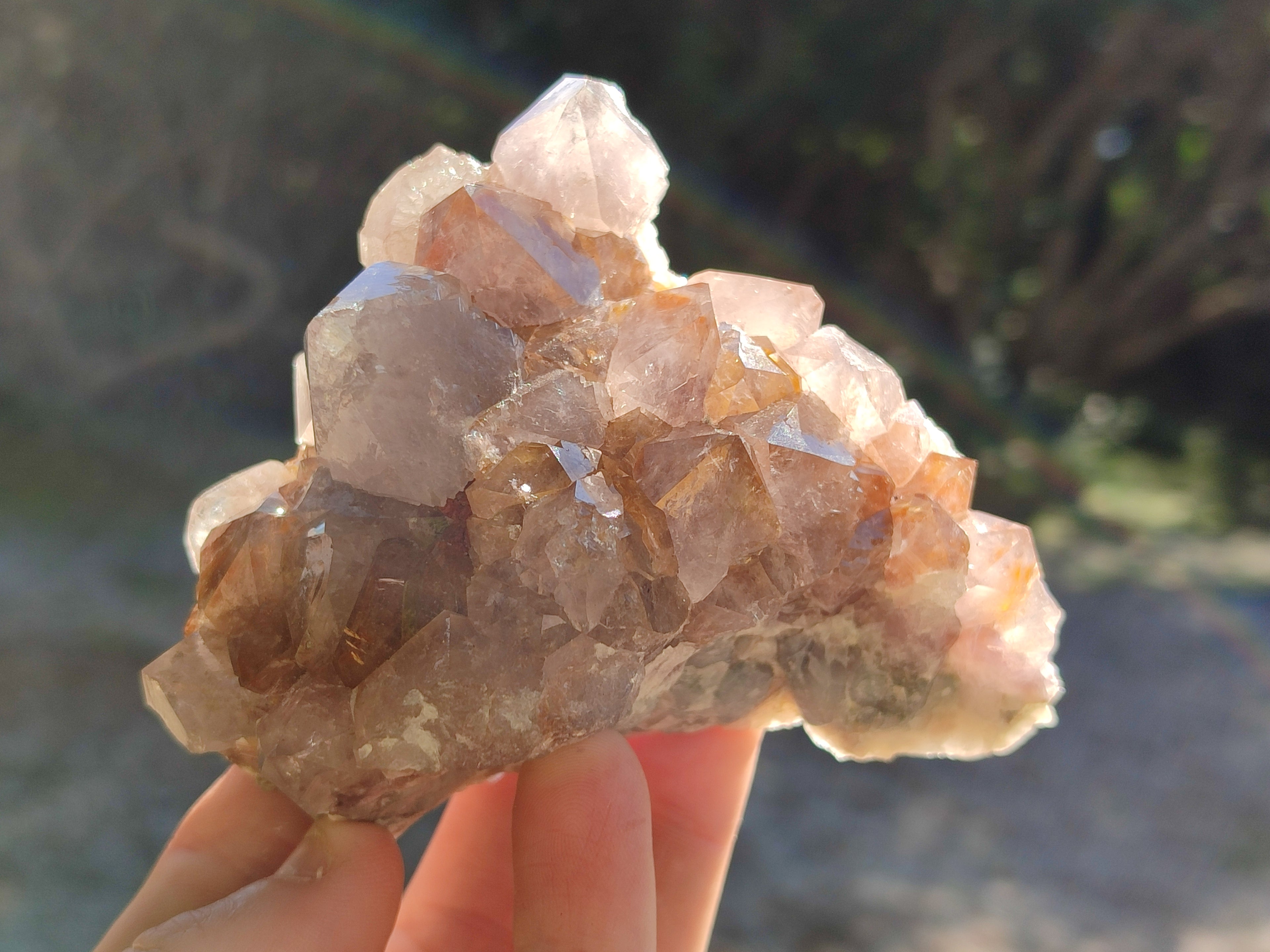 Natural Smokey Amethyst Spirit Quartz Clusters x 6 From South Africa - Toprock Gemstones and Minerals 