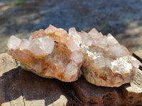 Natural Smokey Amethyst Spirit Quartz Clusters x 6 From South Africa
