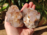 Natural Smokey Amethyst Spirit Quartz Clusters x 6 From South Africa