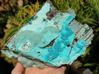 Natural Drusy Coated Chrysocolla and Malachite Specimens x 2 From Likasi, Congo