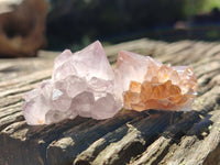 Natural Small Cactus Flower Sunburst Spirit Amethyst Clusters x 35 From South Africa