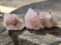 Natural Small Cactus Flower Sunburst Spirit Amethyst Clusters x 35 From South Africa