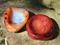 Polished Carnelian Agate Bowls x 3 From Madagascar