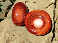 Polished Carnelian Agate Bowls x 3 From Madagascar