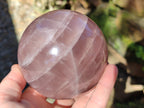 Polished Star Rose Quartz Spheres x 2 From Ambatondrazaka, Madagascar - Toprock Gemstones and Minerals 