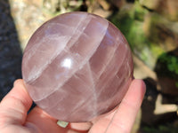 Polished Star Rose Quartz Spheres x 2 From Ambatondrazaka, Madagascar