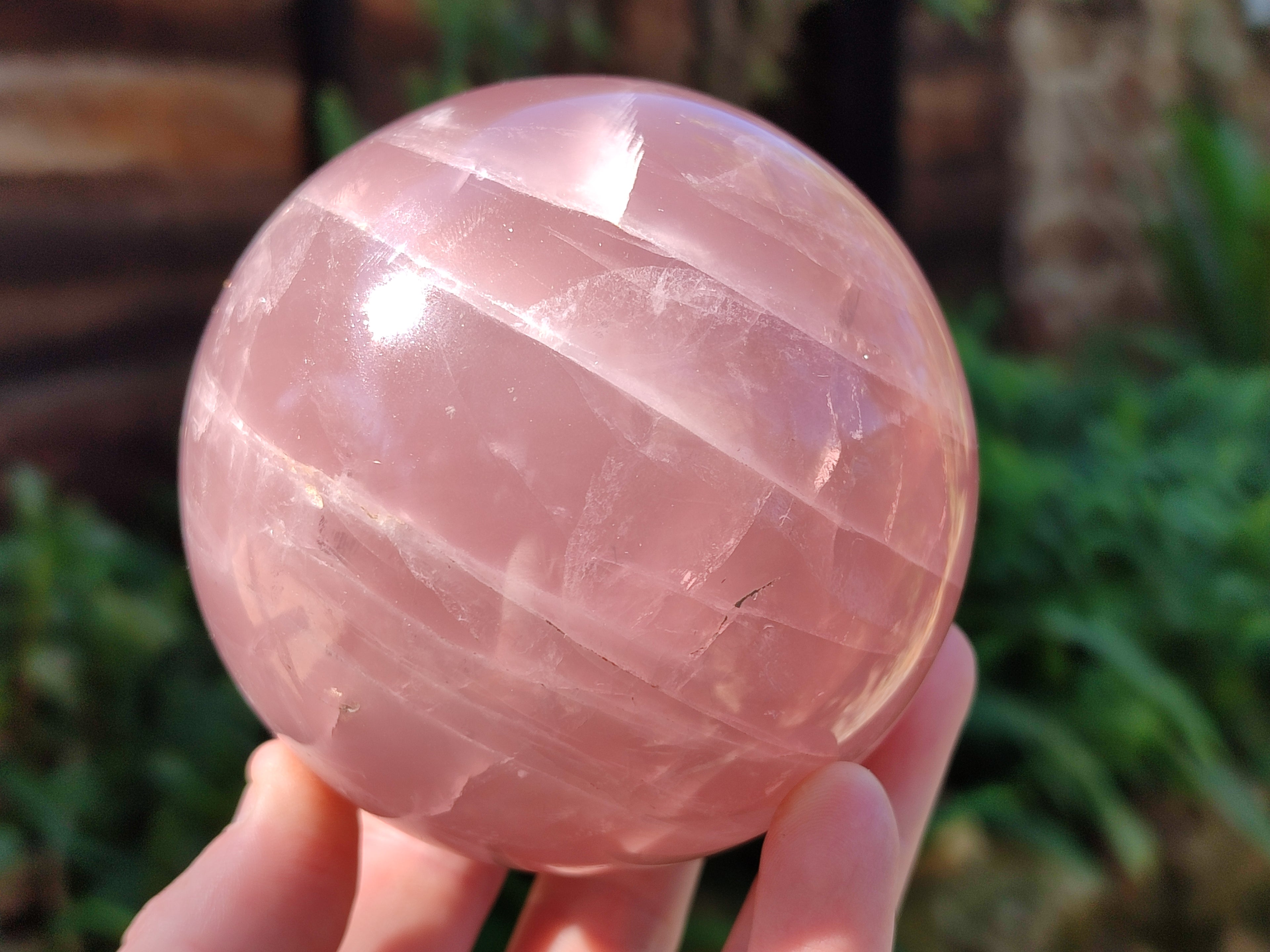 Polished Star Rose Quartz Spheres x 2 From Ambatondrazaka, Madagascar - Toprock Gemstones and Minerals 