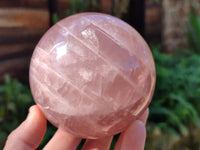 Polished Star Rose Quartz Spheres x 2 From Ambatondrazaka, Madagascar