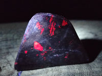 Polished Ruby Corundum In Chrome Verdite Standing Free Forms x 3 From Zimbabwe