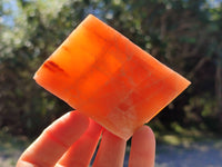 Natural Sunset Orange Rhombohedron Calcite Specimens x 12 From Spitzkop, Namibia