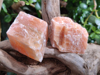 Natural Sunset Orange Rhombohedron Calcite Specimens x 12 From Spitzkop, Namibia