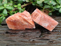 Natural Sunset Orange Rhombohedron Calcite Specimens x 12 From Spitzkop, Namibia
