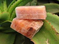 Natural Sunset Orange Rhombohedron Calcite Specimens x 12 From Spitzkop, Namibia