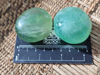 Polished Green Fluorite Palm Stones x 20 From Madagascar