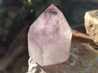Polished Window Amethyst Quartz Crystals x 6 From Akansobe, Madagascar