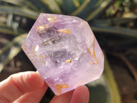 Polished Window Amethyst Quartz Crystals x 6 From Akansobe, Madagascar