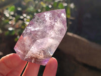 Polished Window Amethyst Quartz Crystals x 6 From Akansobe, Madagascar