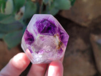 Polished Window Amethyst Quartz Crystals x 6 From Akansobe, Madagascar
