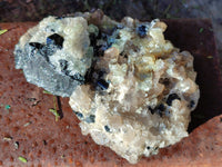 Natural Hyalite Opal Specimens with Black Tourmaline, Smokey Quartz on Feldspar x 1 From Erongo, Namibia