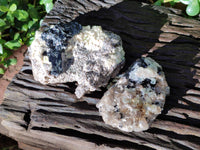 Natural Hyalite Opal Specimens with Black Tourmaline, Smokey Quartz on Feldspar x 1 From Erongo, Namibia