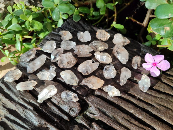 Natural Single Quartz Crystals x 70 From Brandberg, Namibia