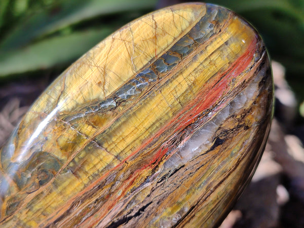 Polished Neolite Standing Free Forms x 3 From Prieska, South Africa