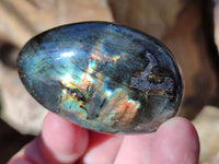 Polished Labradorite Palmstones x 35 From Tulear, Madagascar