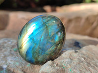 Polished Labradorite Palmstones x 35 From Tulear, Madagascar
