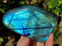Polished Labradorite Standing Free Forms x 3 From Tulear, Madagascar